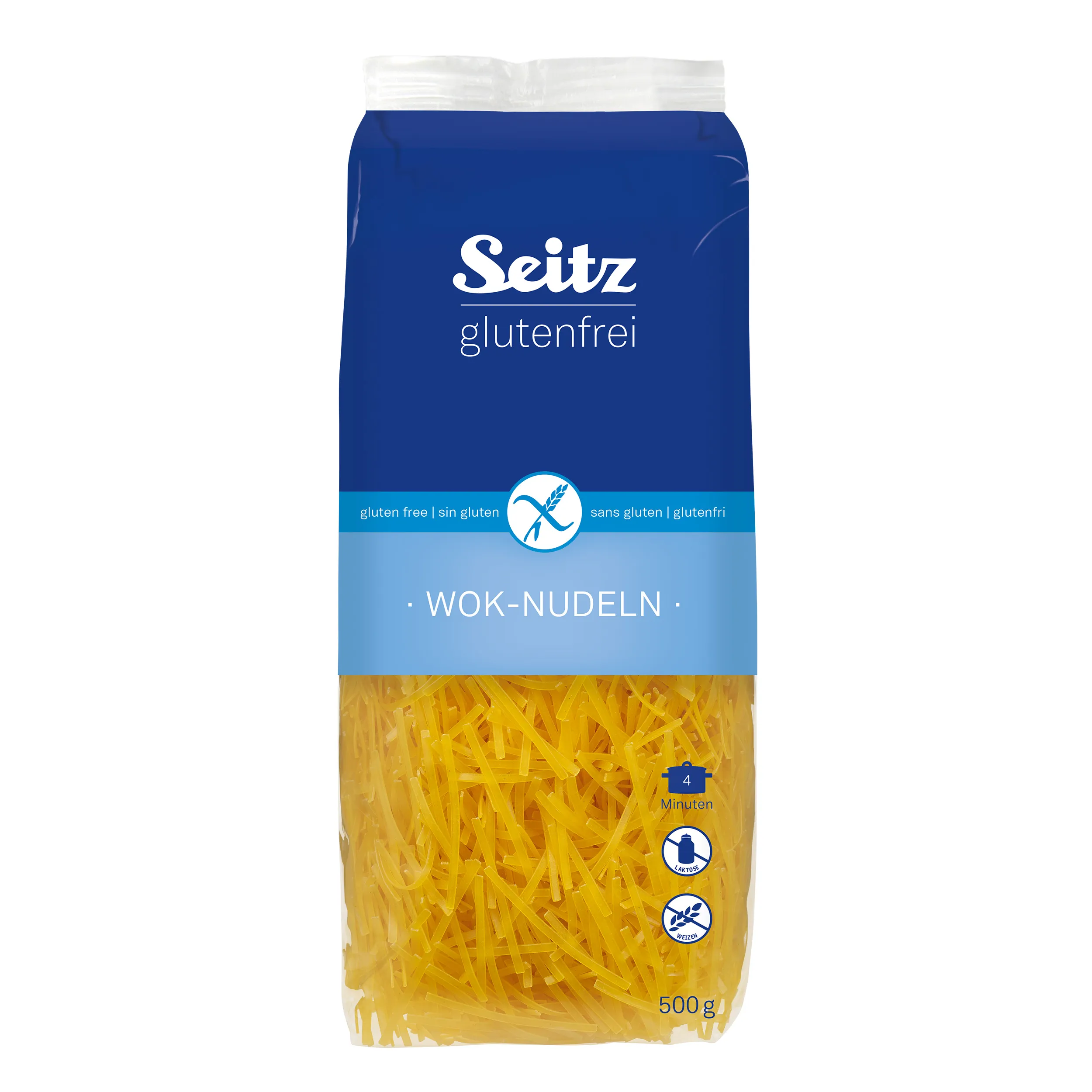 Wok-Nudeln in einer dampfenden asiatischen Suppe mit Gemüse