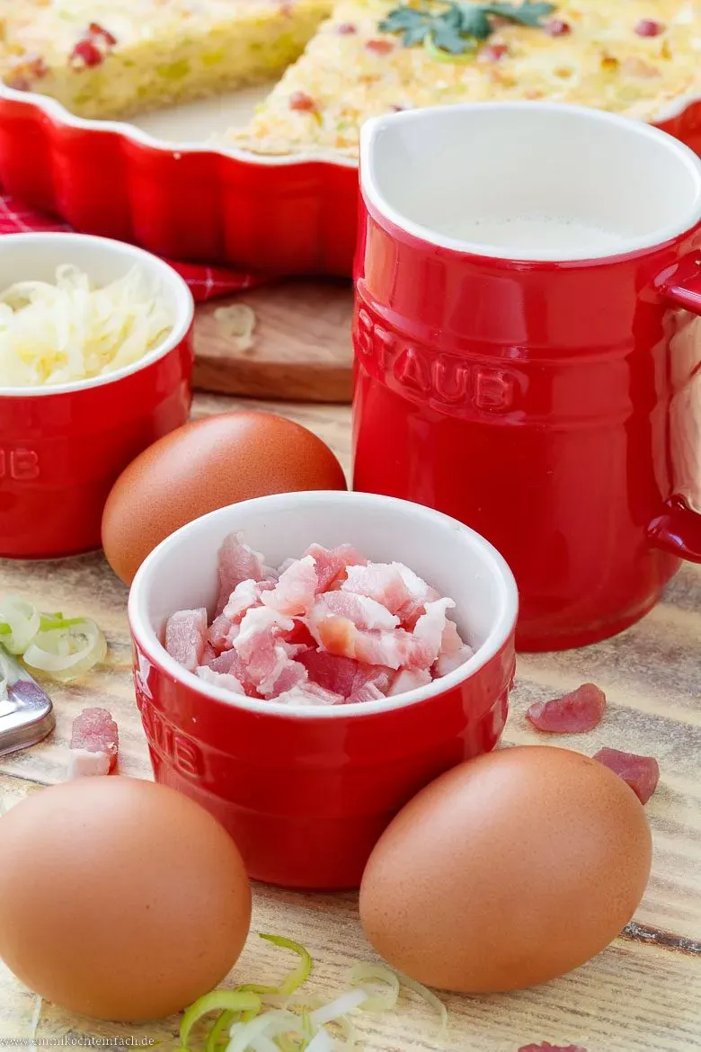 Zutaten für die Quiche Lorraine Füllung