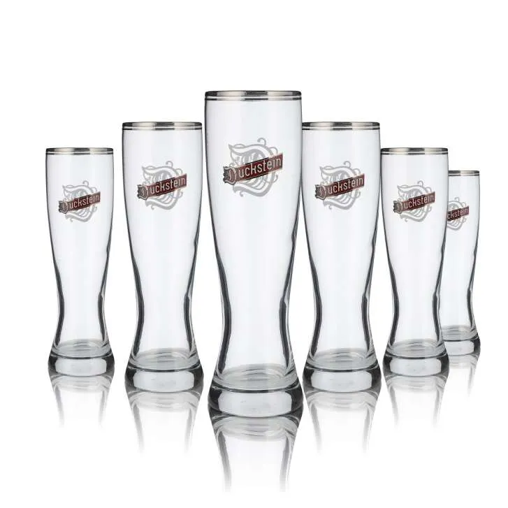 6x Duckstein Glas Bierglas Gläser Monaco Weizenglas - 0,3l