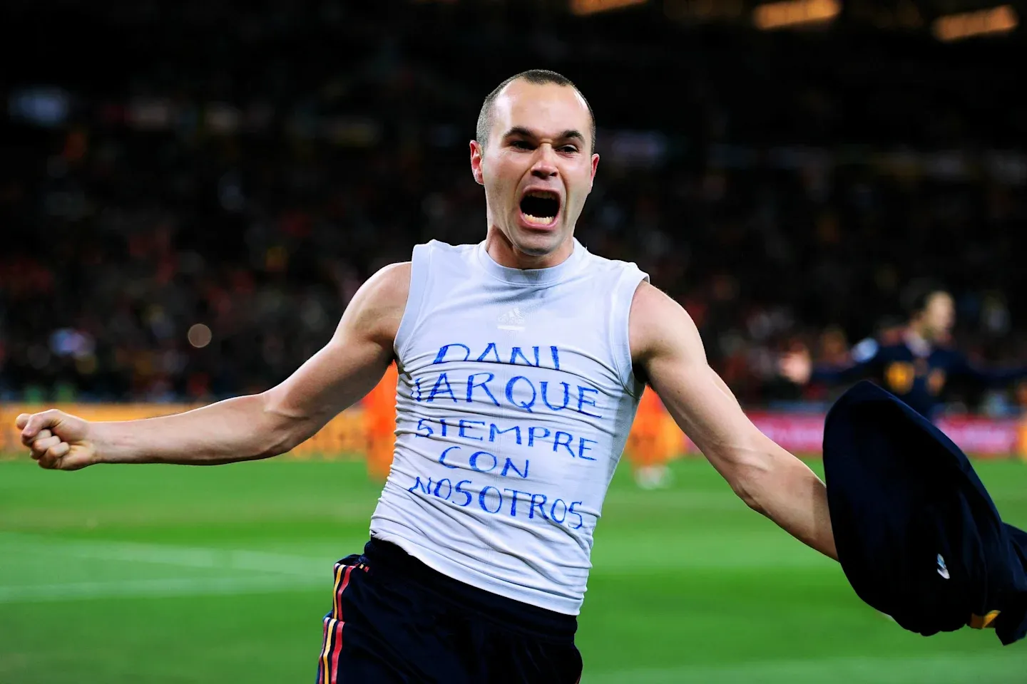 Andrés Iniesta feiert sein entscheidendes Tor im WM-Finale 2010.