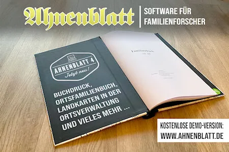 Anzeige für Ahnenblatt Software Neuerungen