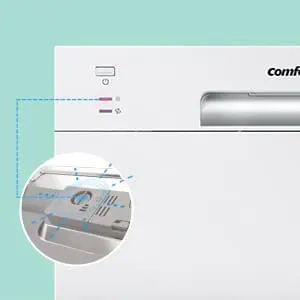 Anzeige für Klarspüler und Regeneriersalz des Geschirrspülers