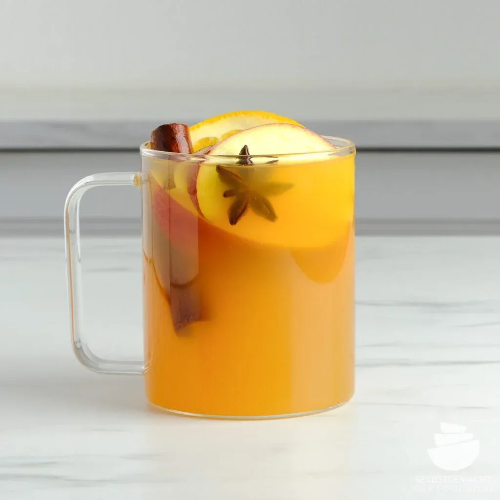 Apfelpunsch Step - mit Gewürzen und frischen Früchten servieren