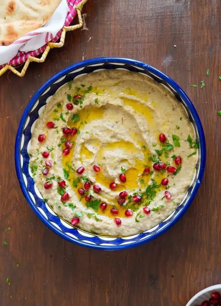 Baba Ganoush Rezept – veganer Auberginen-Dip