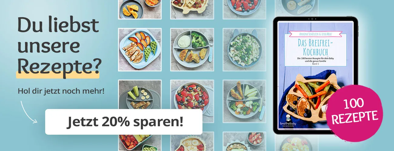 Banner für das Baby-Led Weaning Kochbuch mit besonderen Rezepten