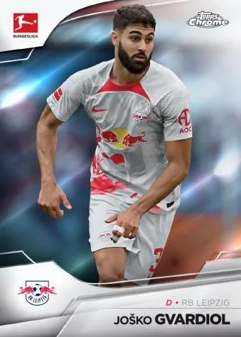 Basis-Karte von Joško Gvardiol aus der Topps Chrome Bundesliga Kollektion
