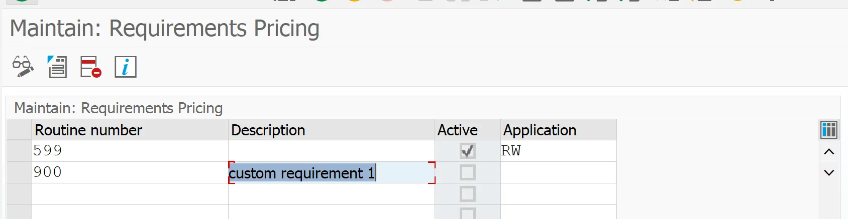 Benutzerdefinierte Anforderung für die Preisfindung in VOFM