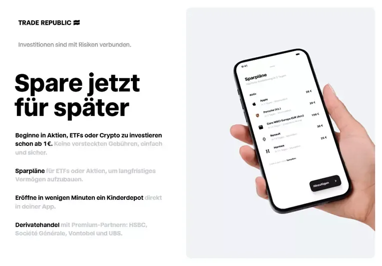 Benutzerfreundliche Trading-Plattformen von Trade Republic und Bitpanda