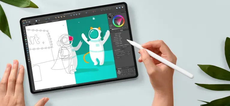 Benutzeroberfläche von Affinity Designer
