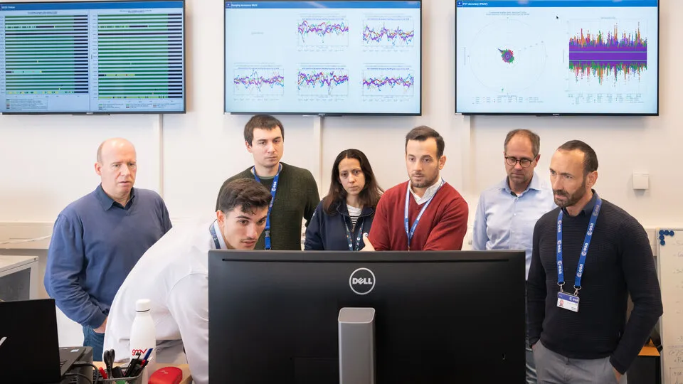 Betriebsraum des Galileo-Systemteststands