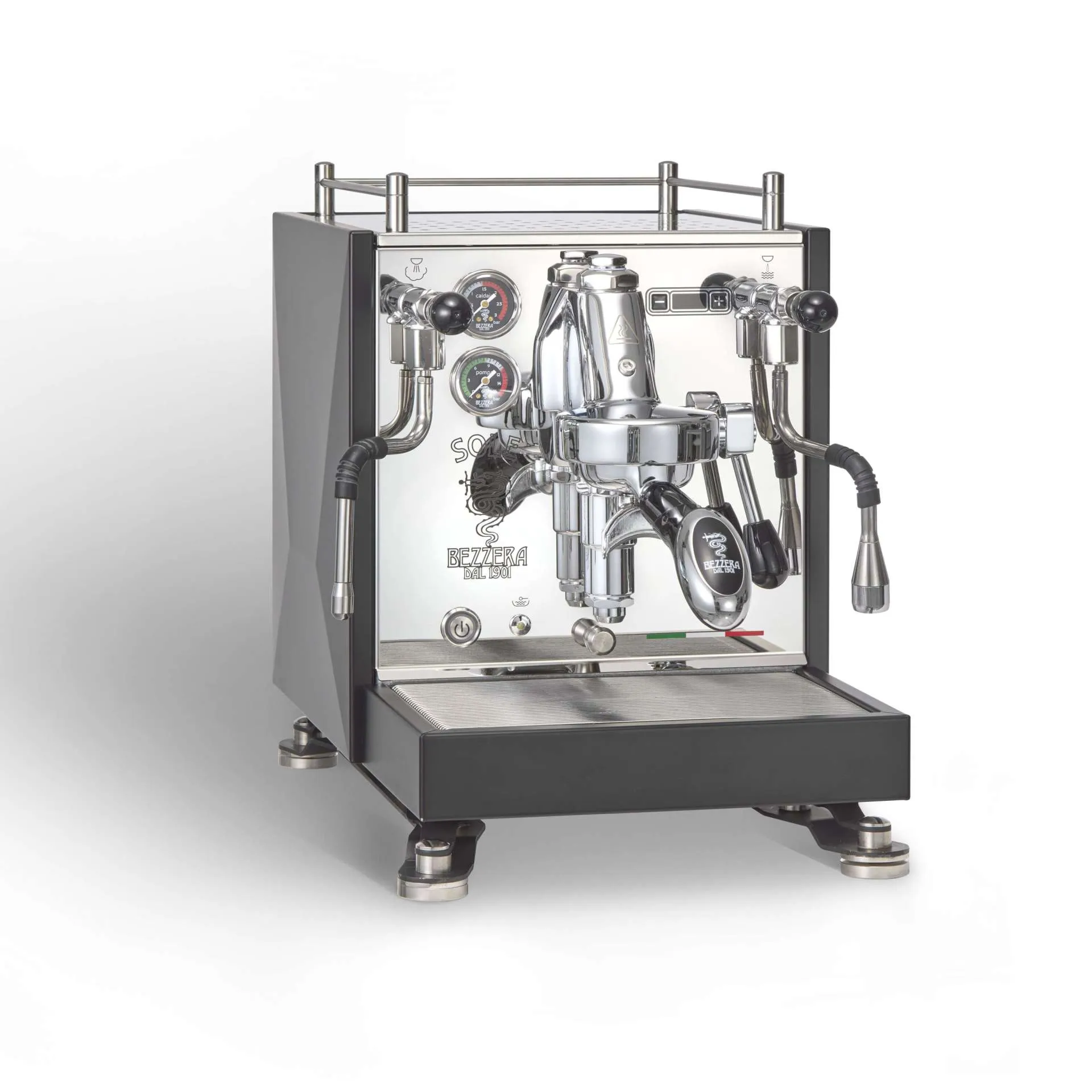 Bezzera Sole MN PID Schwarz Frontansicht