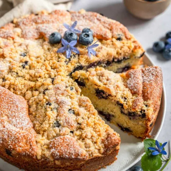 Blaubeerkuchen mit Streusel, Streuselkuchen mit Obst, Streuselkuchen mit Beeren, Blaubeerrezept, #streuselkuchen, #blaubeerkuchen