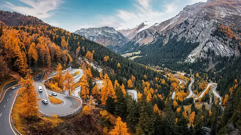 Blick auf den Malojapass