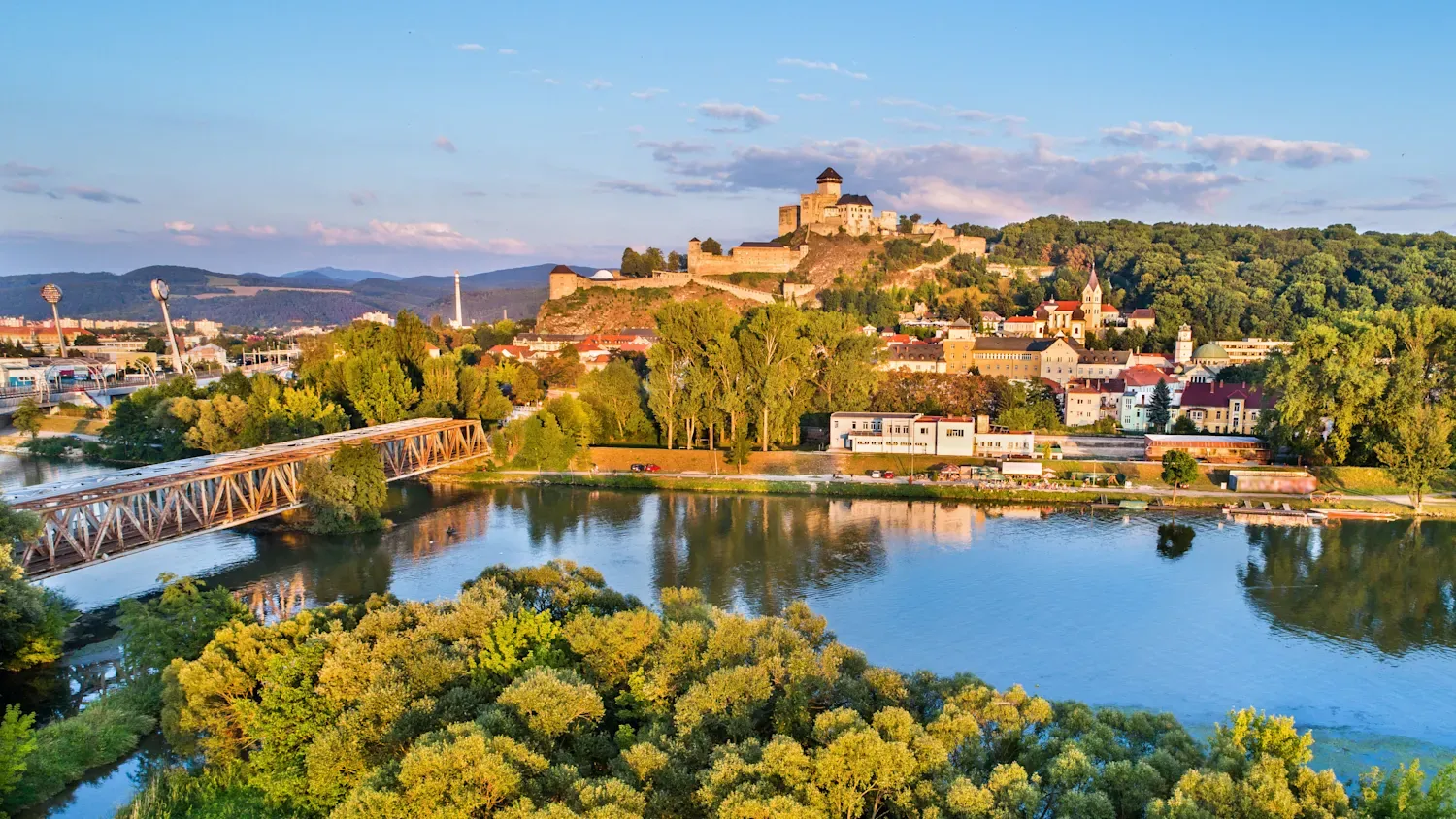 Blick auf die Stadt Trencin in der Slowakei
