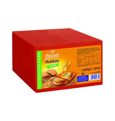 Brandt Kekse Hobbits kernig in ihrer praktischen 2er-Packung