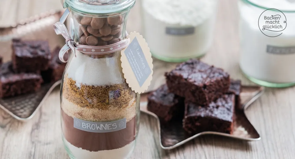 Brownie-Backmischung im Glas Rezept
