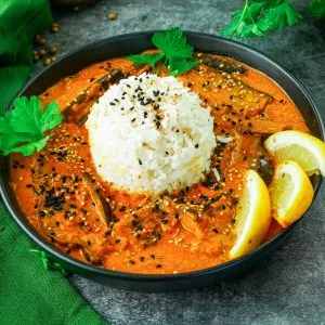 Cremiges Auberginen Curry