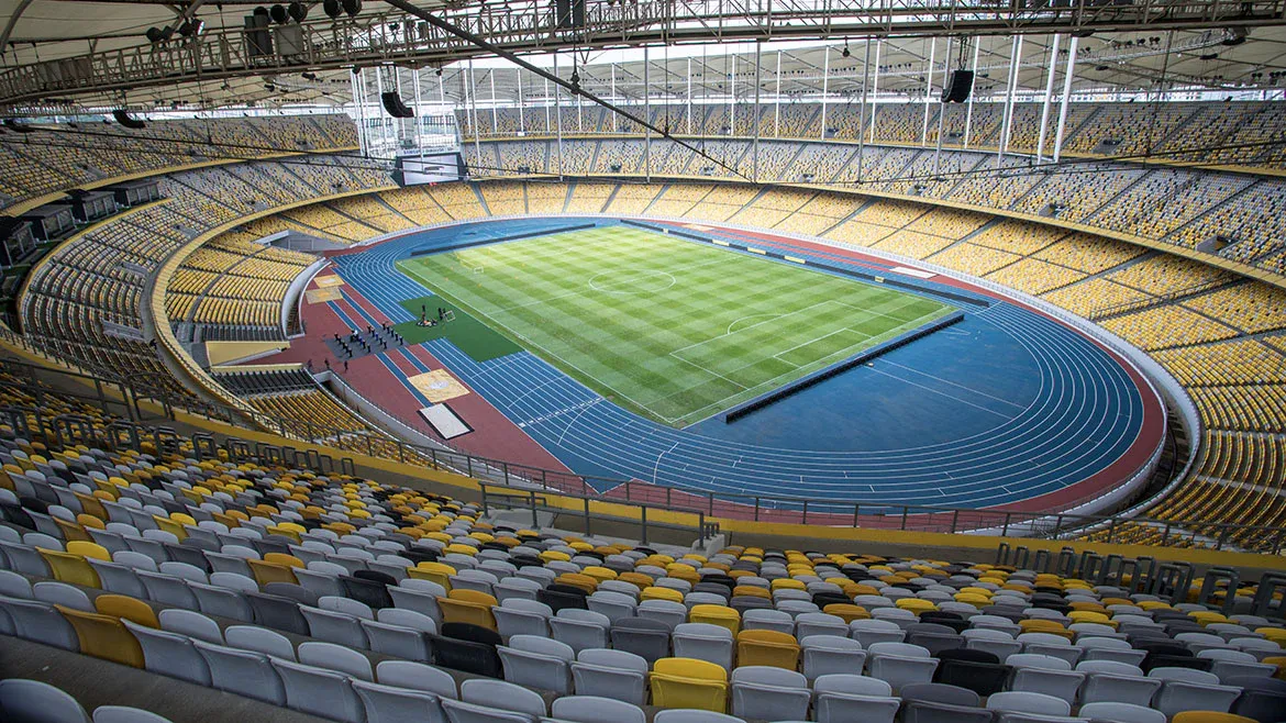 Das Bukit Jalil Nationalstadion in Malaysia, Südostasiens größtes Stadion