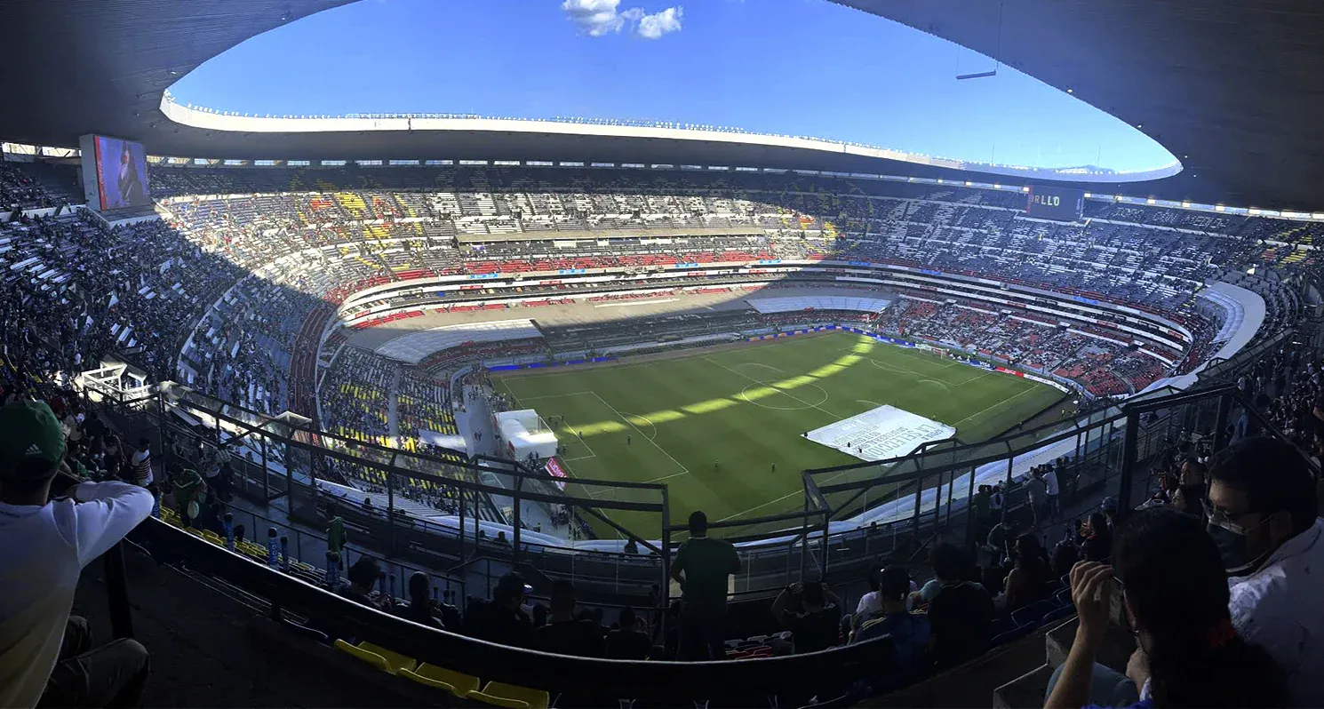 Das Estadio Azteca in Mexiko-Stadt, eine Fußball-Legende