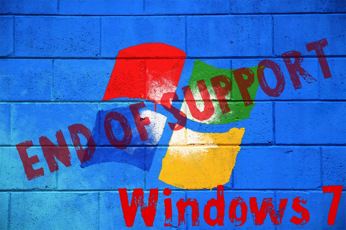 Das Logo von Windows 7, das lange Zeit treue Dienste geleistet hat, nun ist der Support beendet