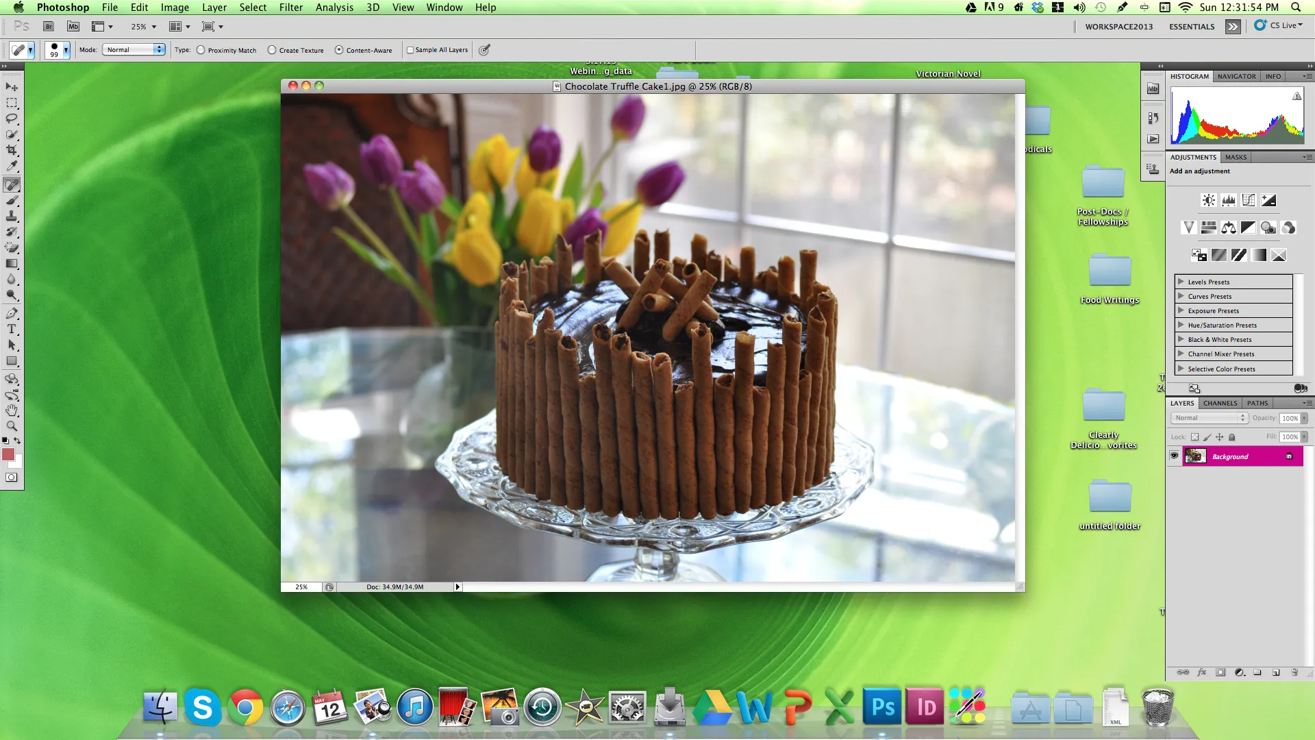 Das ursprüngliche Bild in Photoshop geöffnet