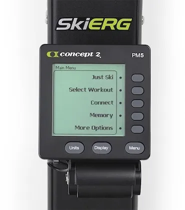 Der Concept2 SkiErg PM5 Monitor