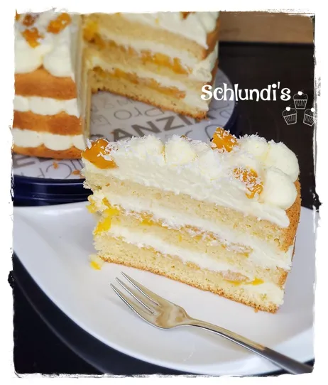 Der fertig gebackene Tortenboden vor dem Schneiden