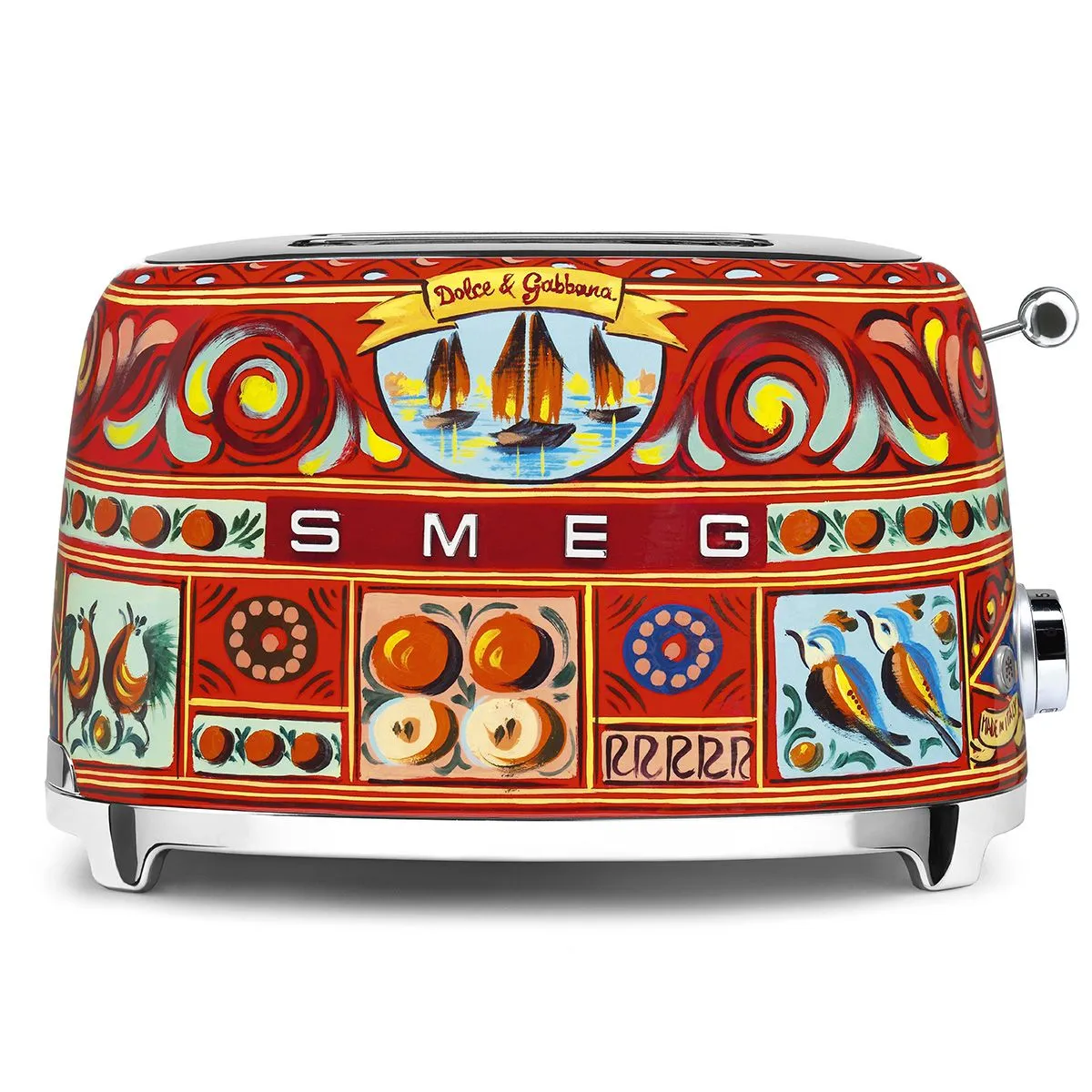 Der Smeg TSF01DGEU Dolce & Gabbana Toaster mit sizilianischem Design