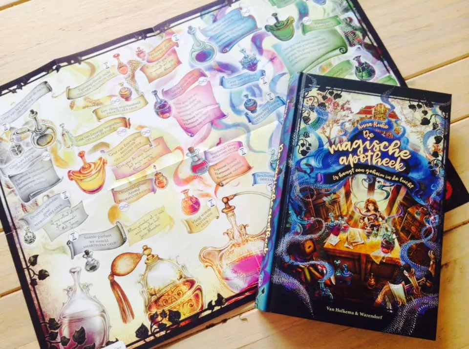 Detaillierte Illustration aus dem Buch, die Charaktere und magische Elemente zeigt