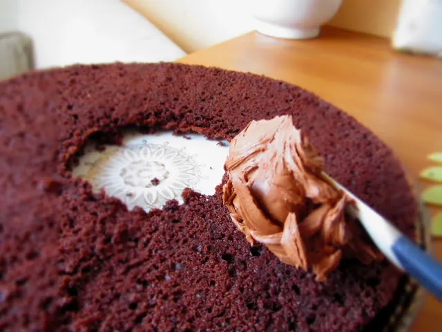 Die frisch zubereitete Schokocreme