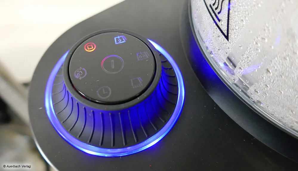 Die Lage des Bedienrädchens und die Größe der Symbole erschweren die Einstellung bei den beiden Maschinen von Severin