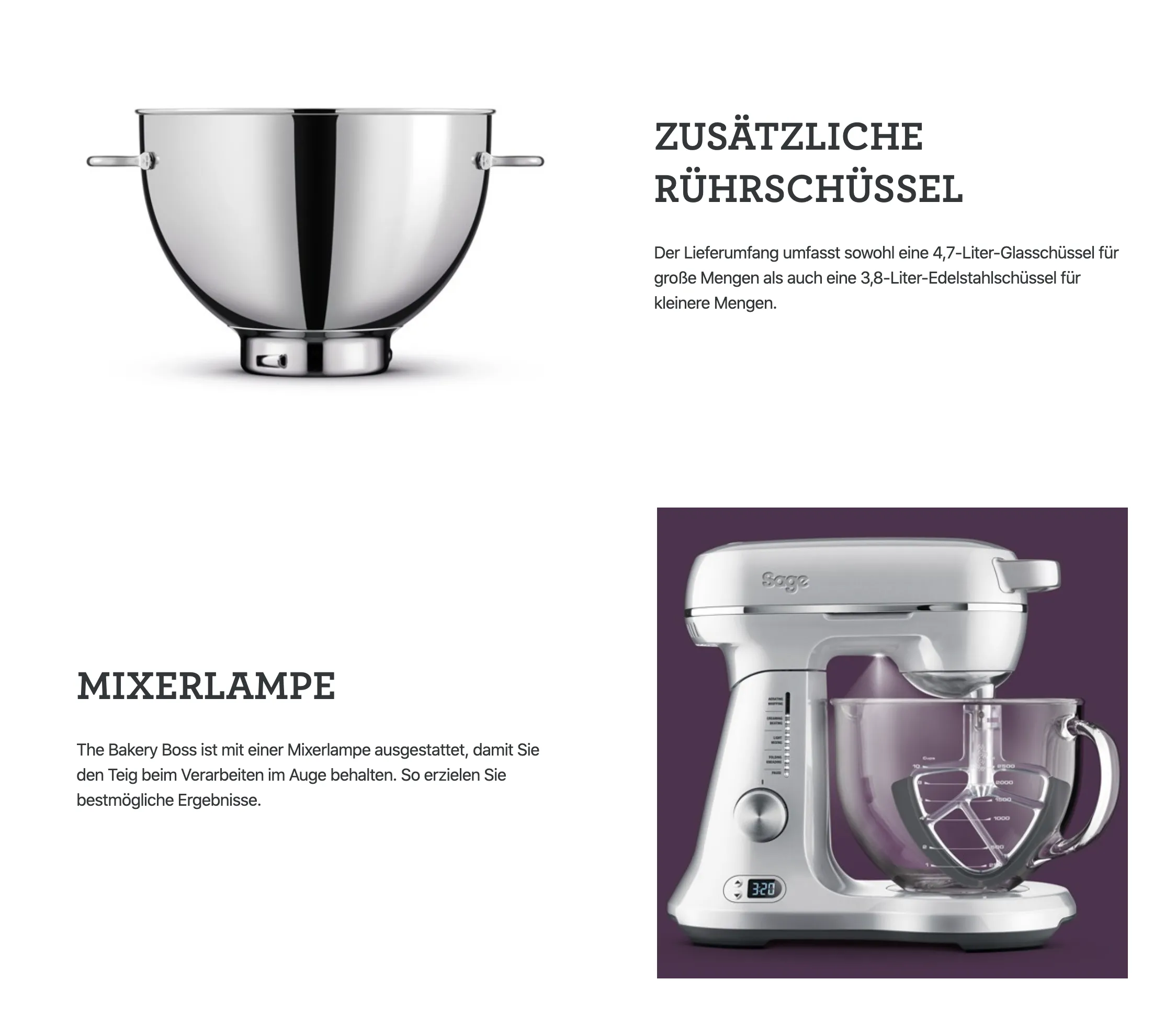 Die Sage Bakery Boss mit sichtbarem LCD-Display und Bedienelementen