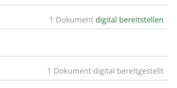 Digitale Bereitstellung von Dokumenten aus der Lexware Dokumentenliste