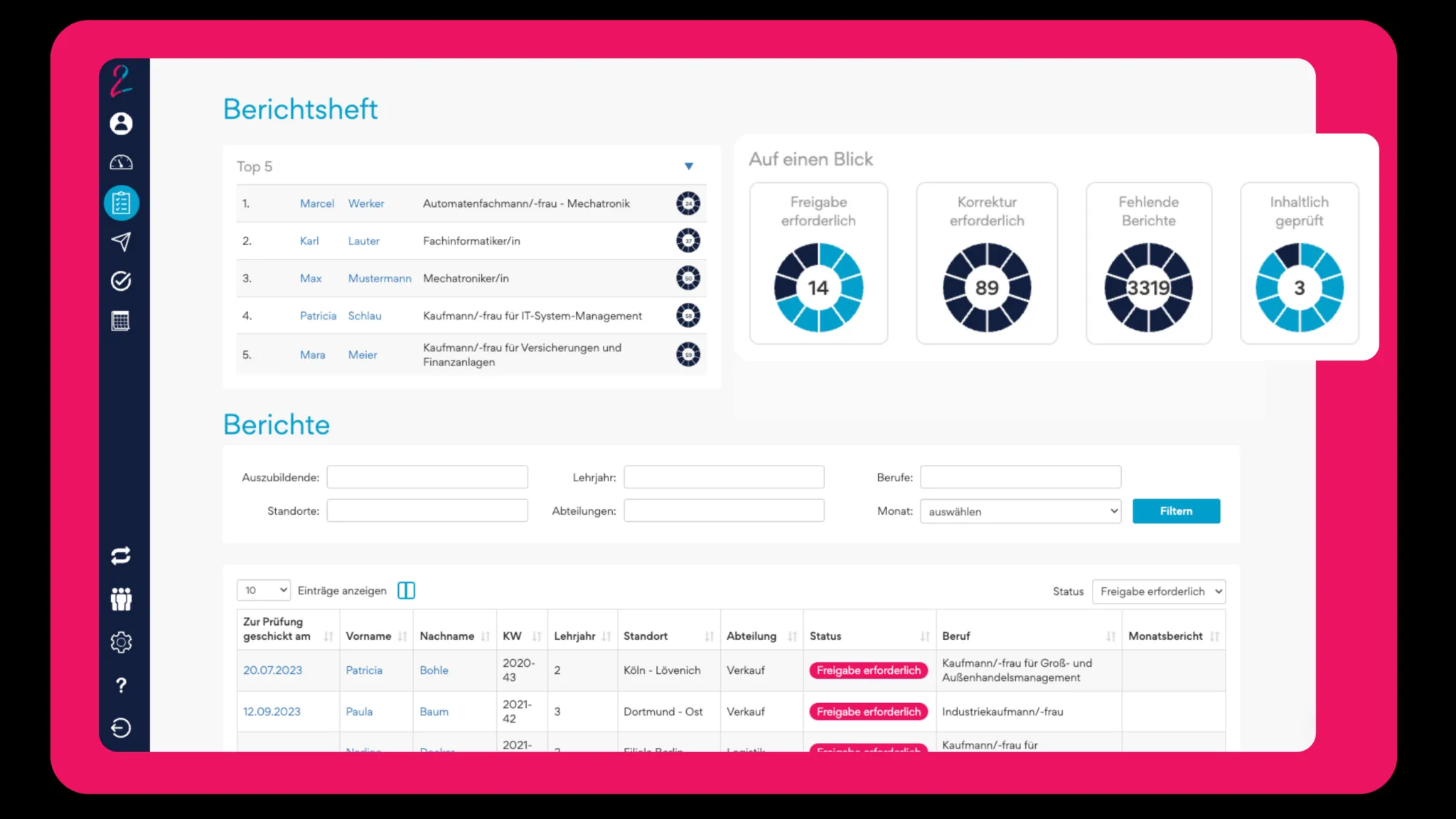 Digitales Berichtsheft kostenlos
