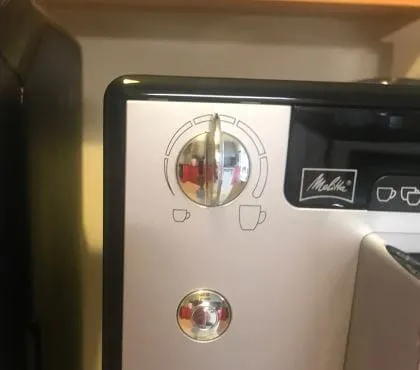 Drehregler für die Getränkemenge der Melitta Caffeo Solo