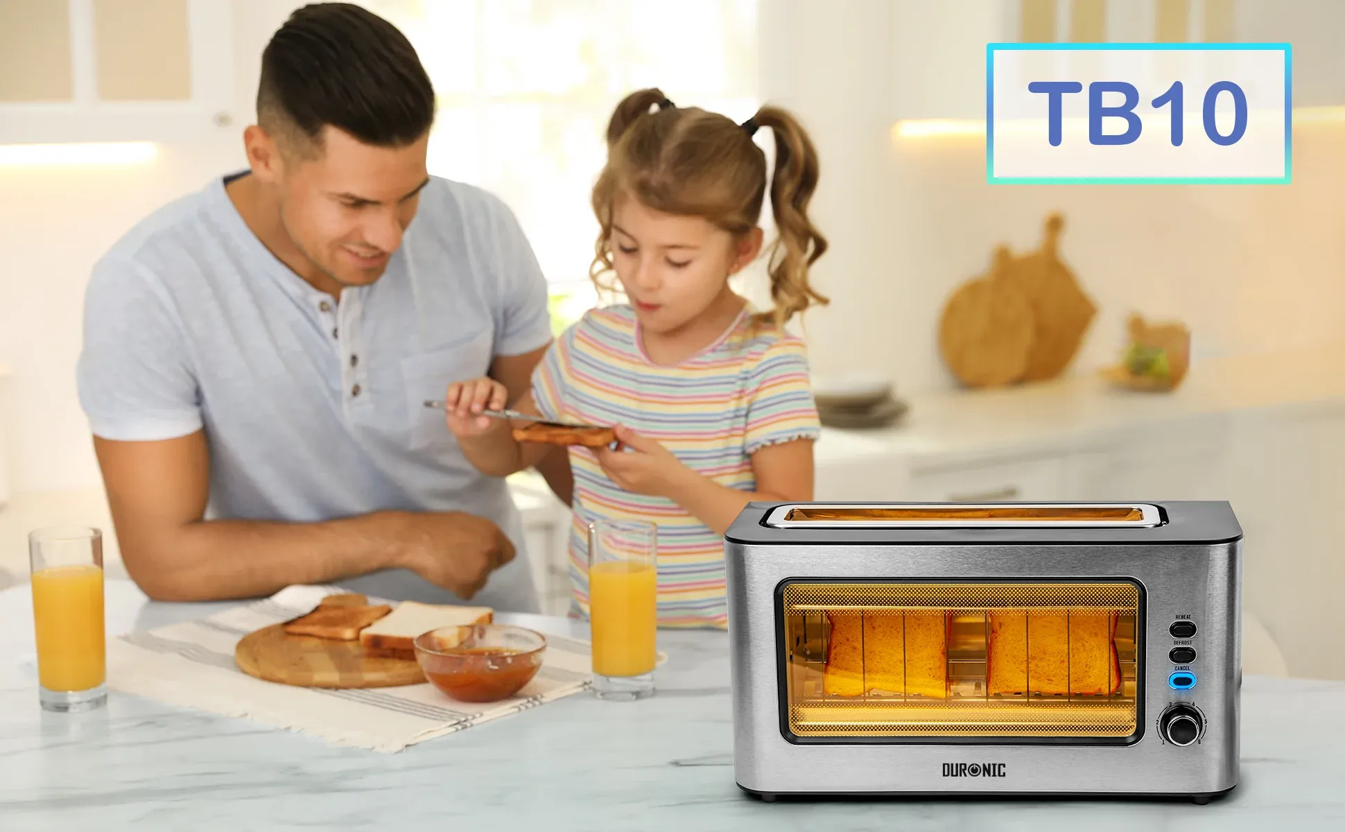 Duronic TB10 Toaster in einer modernen Küche