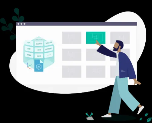 DWG FastView Logo und Schnittstellenansicht