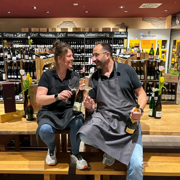 Edeka Ültzhöfer in Heilbronn, bekannt für seine beeindruckende Weinabteilung