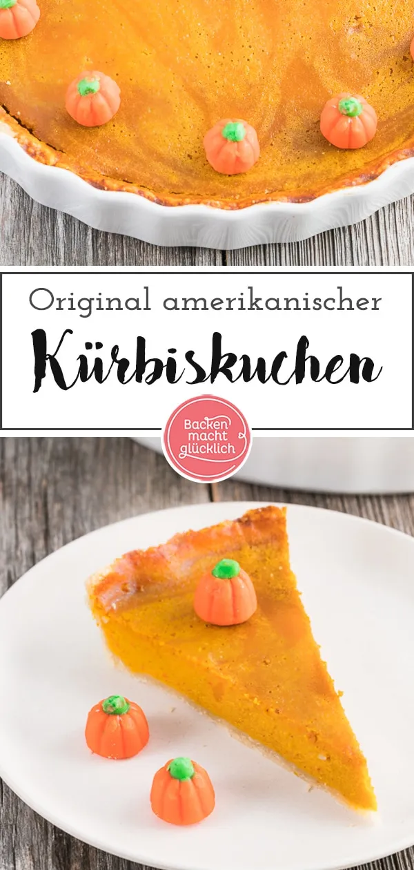 Ein frisch gebackener Pumpkin Pie, duftend und lecker