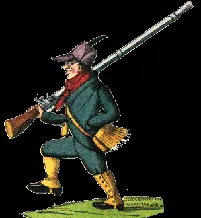 Ein Jäger mit Brille und Gewehr