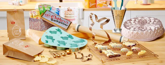 Ein kleiner Oster-Teaser mit frühlingshafter Dekoration und Backwaren