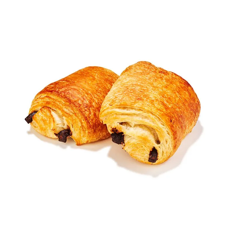 Ein köstliches Schokocroissant mit flüssiger Schokoladenfüllung