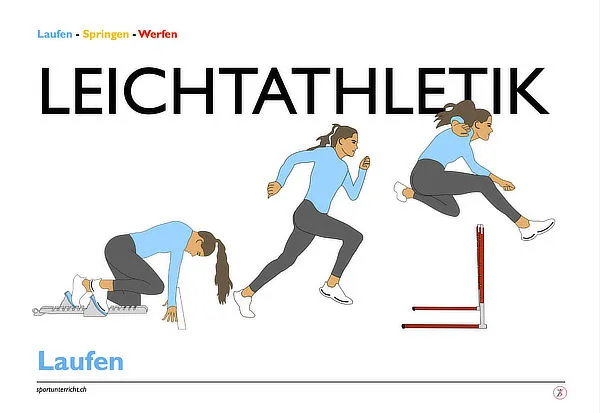 Ein Läufer beim Start auf einer Leichtathletikbahn