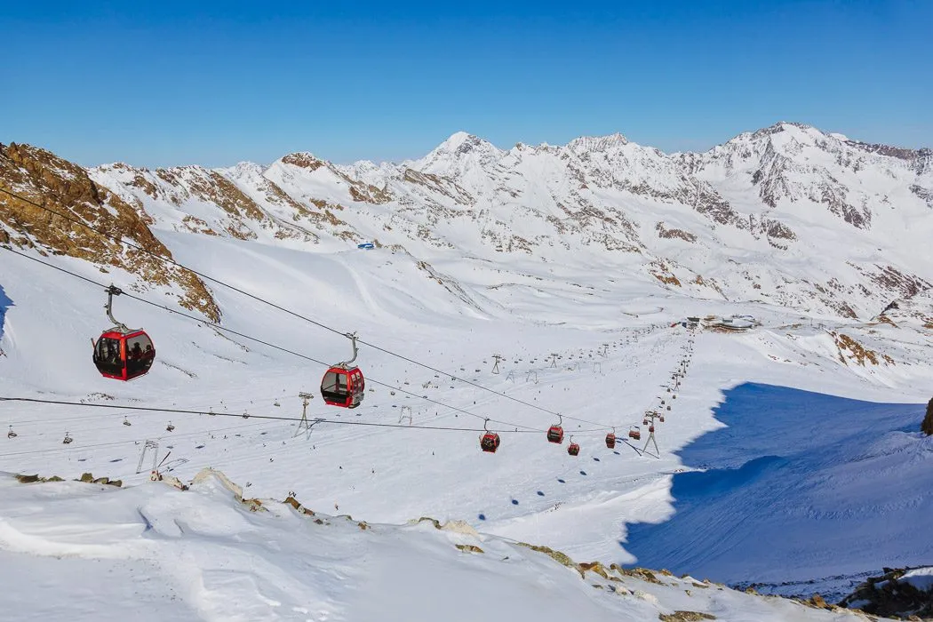 Ein Skigebiet bei Innsbruck