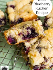 Ein Stück Blaubeerkuchen im Nahaufnahme