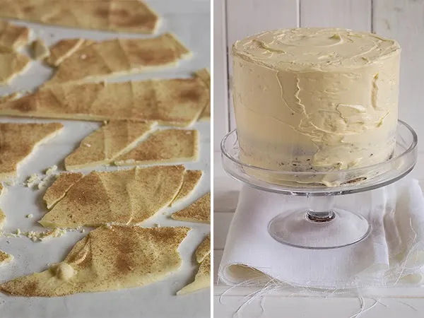 Ein weiteres Bild der Neujahrstorte, perfekt angeschnitten