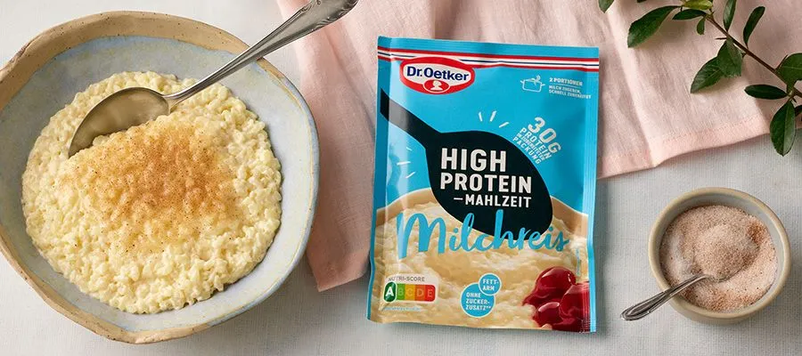 Ein Werbebanner mit dem Hinweis auf 25 % Rabatt auf Süße Mahlzeiten im Februar