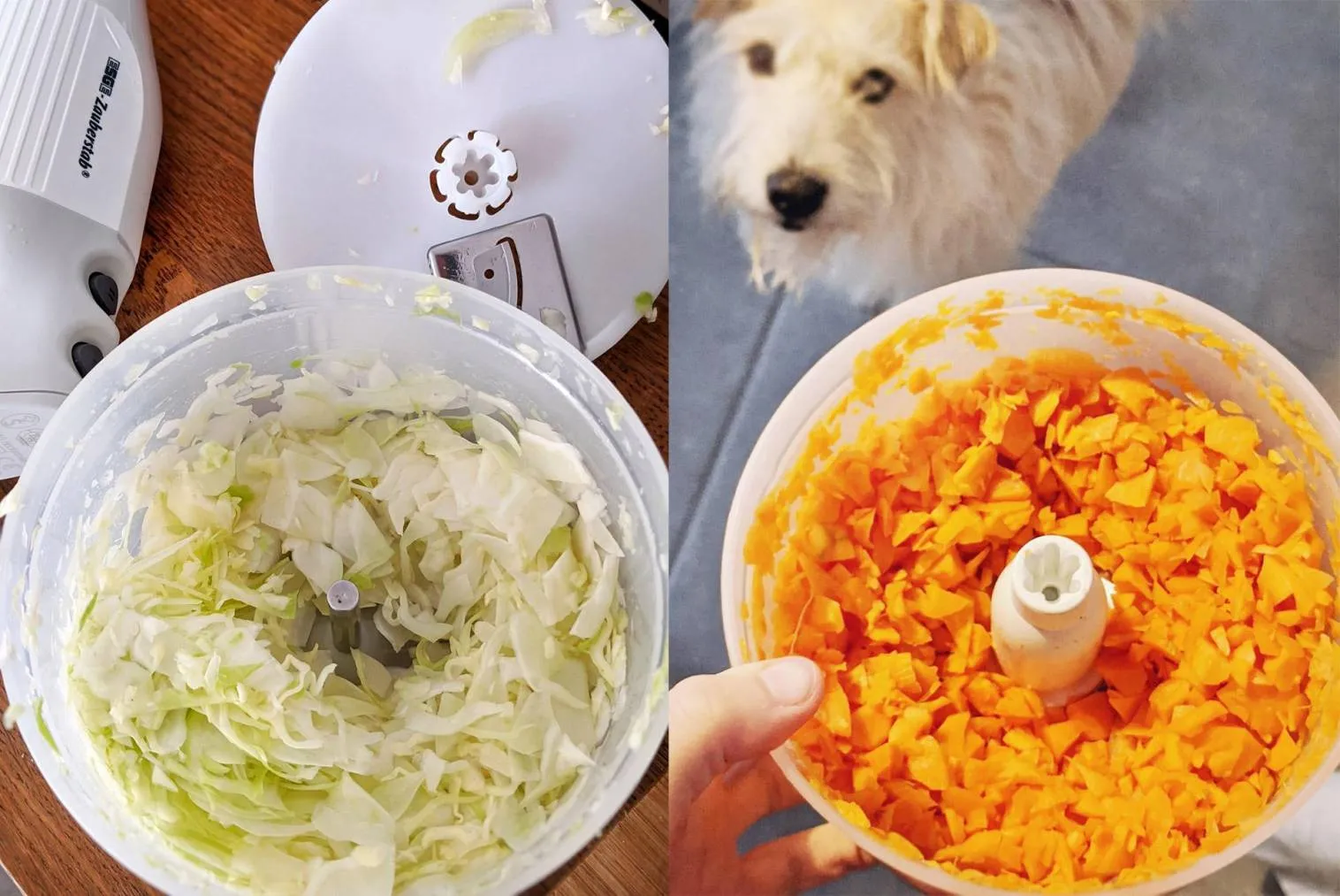 Eine cremige Suppe wird mit dem ESGE-Zauberstab direkt im Topf püriert