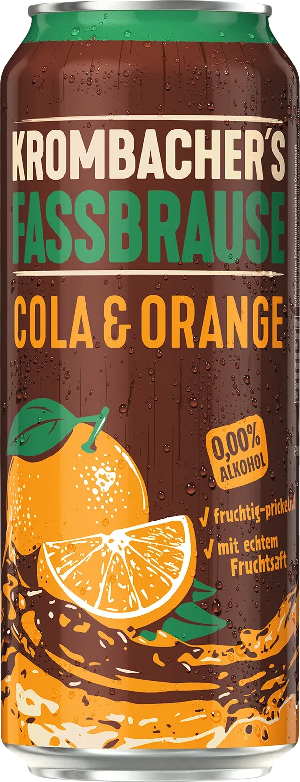 Eine Dose Krombacher's Fassbrause Cola & Orange