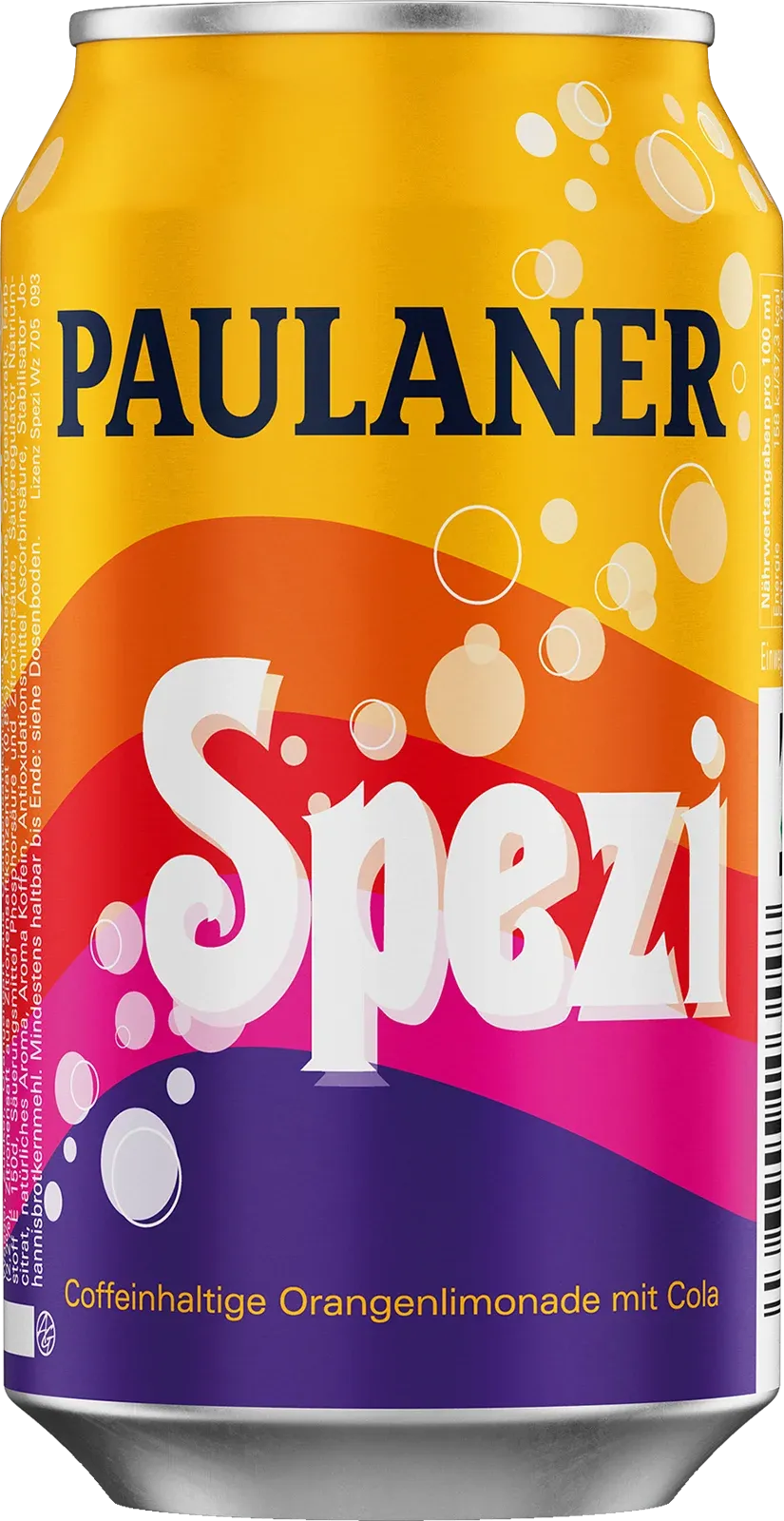 Eine Dose Paulaner Spezi, ein beliebter Cola-Mix